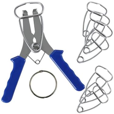 Imagem de Grampos de esquadria para marcenaria, kit de grampos de mola, projetos de moldura de moldagem de decoração de madeira DIY, 8 grampos de madeira e 1 grampo de mola incluídos