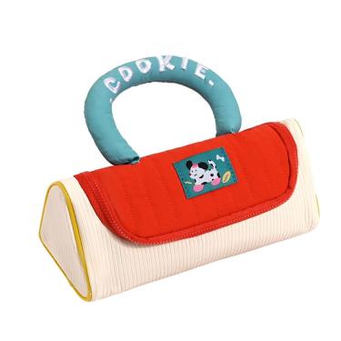 Imagem de Estojo de lápis de tecido acolchoado com design de cachorro de grande capacidade