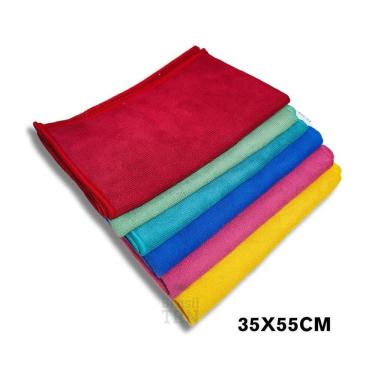 Imagem de Kit 4 Panos De Pia Microfibra Colorido 35X55Cm Cozinha