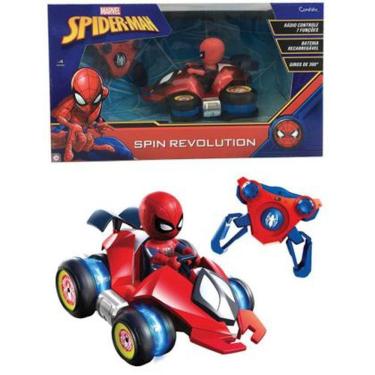 Imagem de Veiculo De Controle Remoto Spin Revolution Spider Man Candide 5863