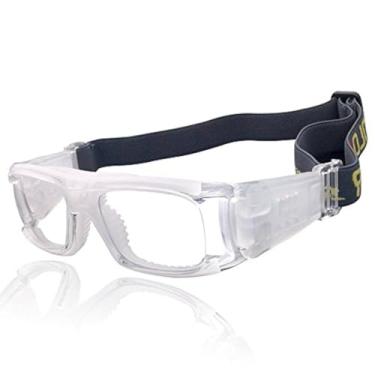 Imagem de VOLOCOVER (TM Óculos de proteção esportivos para basquete, futebol, voleibol, squash, hóquei (branco)