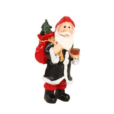 Imagem de Esquirla Estatueta de Papai Noel em Resina, Lembrancinha de Festa, Artesanato, Decoração de Natal, Figura para Estante, Mesa, Escritório, Infantil, Mochila