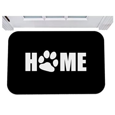Imagem de Capacho para entrada home patinha tapete pet 40x60