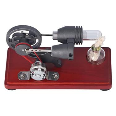 Imagem de Conjunto de modelo de gerador de motor com tampa de garrafa de etanol, tubo de vidro de aquecimento, conta de lâmpada, modelo físico para sala de aula e educação doméstica, liga