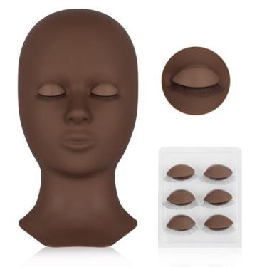 Imagem de Cabeza Maniquí LASHVIEW para Extensiones de Pestañas con 4 Párpados de