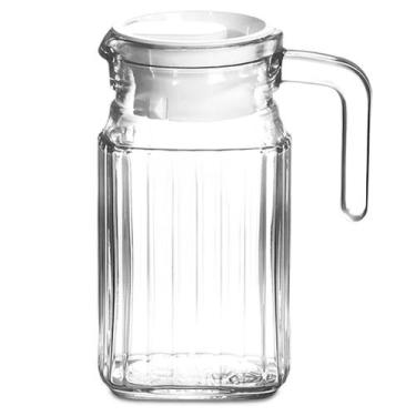 Imagem de Jarra de Vidro 500ml Transparente Com Alça e Tampa - Ke Home