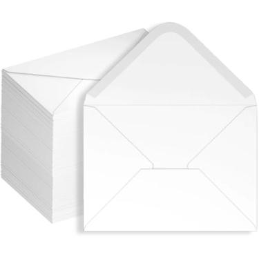 Imagem de Pacote com 200 envelopes 10 x 15 cm, envelopes A4 com aba de contorno para convites de noivado, convites de casamento, anúncios, chá de bebê, perfeito para cartão RSVP de 120 gsm, 120 x 16,3 polegadas