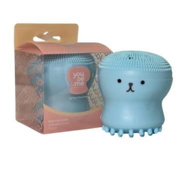 Imagem de Esponja de Limpeza Facial Polvo Youse.me Face Beautiful (Azul)