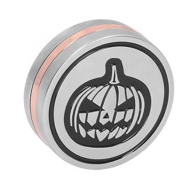 Imagem de Cryfokt Brinquedo Deslizante de Moeda de Liga de Zinco Com Padrão de Abóbora para Alívio do Estresse Com Bolsa de Armazenamento para Escola, Trabalho ou Uso Doméstico (Preto)