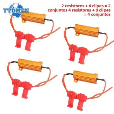 Imagem de Resistor De Carga LED 12V Para Carro, 2/4 Conjuntos, 50W 6Ohm, 25W 8Oh