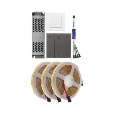 Imagem de Fita LED COB 24V Com Efeito De Água Corrente Sincronizada WS2811, Inte