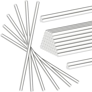 Imagem de Zopeal 200 peças de palitos de pirulito de acrílico, palitos de doces para casamento, Natal, doces, bolos, tops, chocolate, sobremesa, feito à mão (30 x 0,30 cm, transparente)