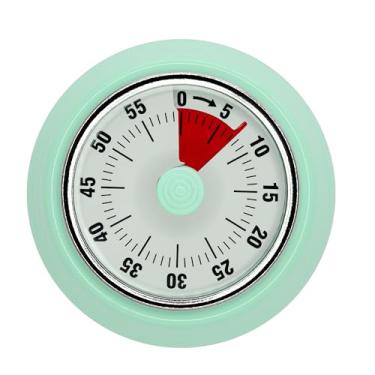 Imagem de Temporizador de cozinha para cozinhar, relógio temporizador de cozinha com alarme alto, contagem regressiva de 60 minutos, relógio mecânico - sem necessidade de baterias - base magnética