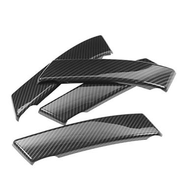 Imagem de KIMISS Guarnição da Maçaneta da Porta Interior Estilo Fibra de Carbono, 4 Unidades, para Ajuste para Discovery Sport 2020-cobertura ABS Brilhante para Decoração de Carro Aprimorada
