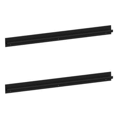 Imagem de Kit 2 Puxadores 60,3cm Para Armário Cozinha Paneleiro 62cm Veneza Multimóveis Mp3083 Preto