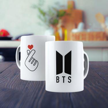 Imagem de Caneca De Porcelana 325ml Bts Decorada Bts 3