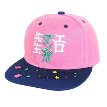 Imagem de Boné de beisebol rosa anime para homens e mulheres - poliéster - yiwei