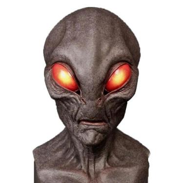 Imagem de Máscara Alien Hood, Halloween, cosplay, látex, traje suspenso - yiweis