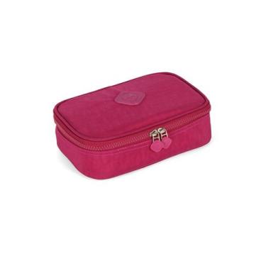 Imagem de Estojo box escolar infantil juvenil adv et50132av luxcel, VINHO