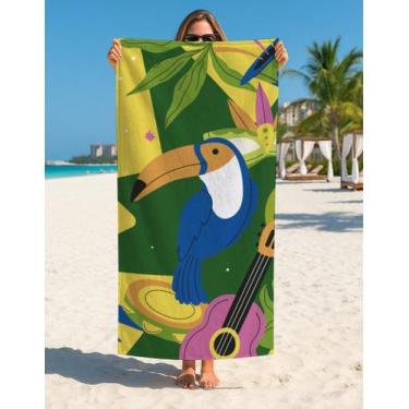 Imagem de Toalha De Banho Praia Estampa Animal Selvagem Arte Moderna - Use Thuco