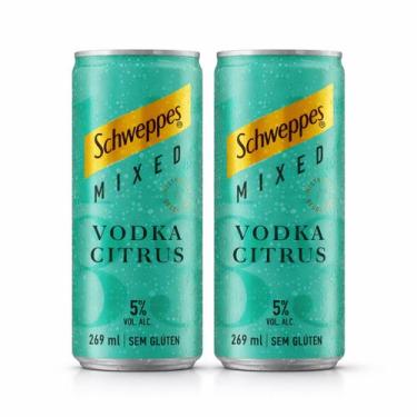 Imagem de Kit 2 SCHWEPPES Vodka & Citrus 269ml - Drink Pronto