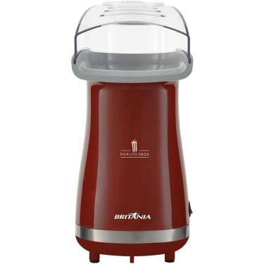 Imagem de Pipoqueira Britânia Poplite Inox  Vermelha 220V