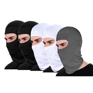 Imagem de Kit 5 Balaclava Térmica Ninja Touca Motociclista Proteção Uv 50+ - Creme - Único - Home...