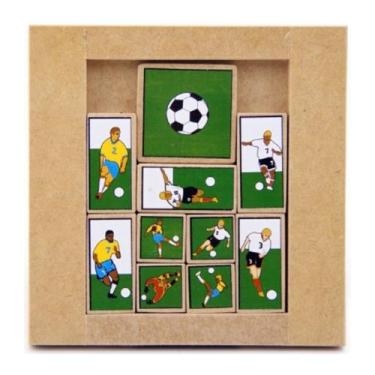 Imagem de Escape Futebol Desafio Raciocínio Lógico Brinquedos Educativos MDF Mit