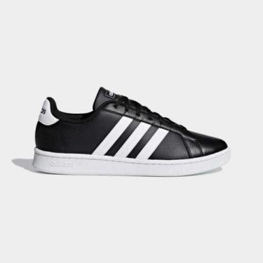 Imagem de Tenis adidas masculino grand court ew0557, Preto, Branco, 44