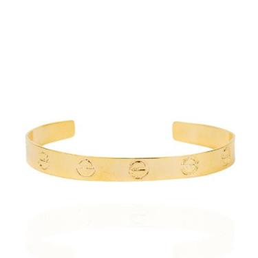 Imagem de Pulseira bracelete inspiração liso banhado a ouro 18k - Brimatto
