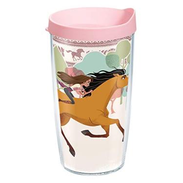 Imagem de Tervis Feito nos EUA Parede Dupla Universal DreamWorks Spirit Untamed Copo Isolado Mantém Bebidas Frias e Quentes, 473 ml, Transparente
