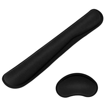 Imagem de Wemay Apoio de pulso Mouse Pad Teclado Conjunto de suporte de pulso Memory Foam Ergonômico Antiderrapante Mouse e teclado para jogos de escritório Suporte de pulso
