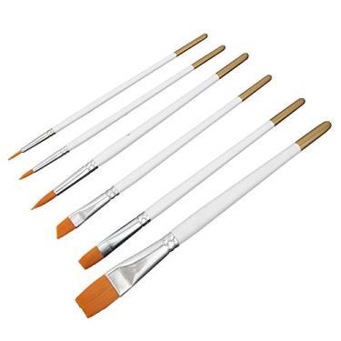 Imagem de Hztyyier - 6 pincéis profissionais para pintura facial, arte a óleo, maquiagem, cosplay, festa, tatuagem, pintura corporal, maquiagem de Halloween - 12 cores + 6 pincéis
