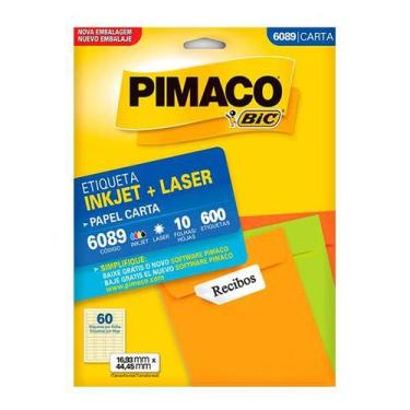 Imagem de Etiqueta - Laser & Inkjet - 16,93X44,45 - 600 Etiquetas - Pimaco 6089