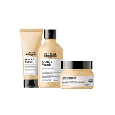 Imagem de Kit Absolut Repair Gold Quinoa Shampoo 300ml+ Condicionador 200ml+ Máscara 200g