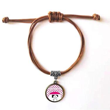 Imagem de DIYthinker Pulseira de couro para casais Dia dos Namorados Kissing Rope pulseira marrom joia presente