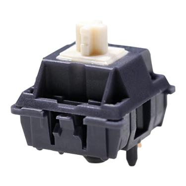 Imagem de KPREPUBLIC Emogogo Cream NO1 Interruptor linear 5pin RGB SMD 62g mx switch para teclado mecânico 50 m POM Nylon banhado a ouro Spring Cream Grey (Emogogo CreamNo1 Switch x70)