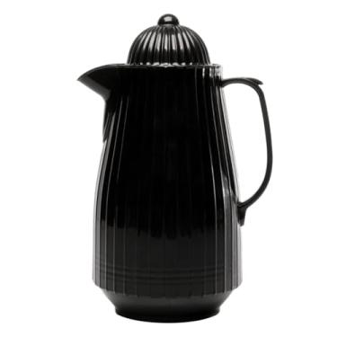 Imagem de GARRAFA TERMICA DE PLASTICO MINI BAMBU E PP PRETA 400ML