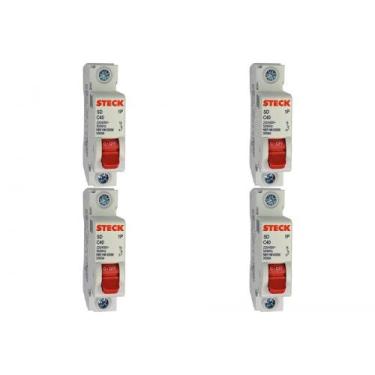 Imagem de Kit C/4 - Disjuntor Steck "Din" Unipolar 40A. C