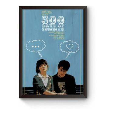 Imagem de Quadro Filme 500 Dias Com Ela Poster Moldurado - Fanarte