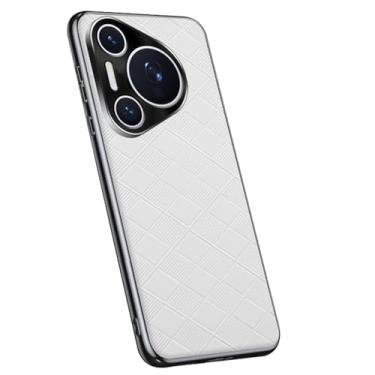 Imagem de LYJSMGZ Capa para Huawei Pura 70 Ultra/70 Pro/70 Pro+/70, Capa Fina de Couro Requintado Amigável para a Pele Cobertura Completa de Proteção de Lente, Branca, 70