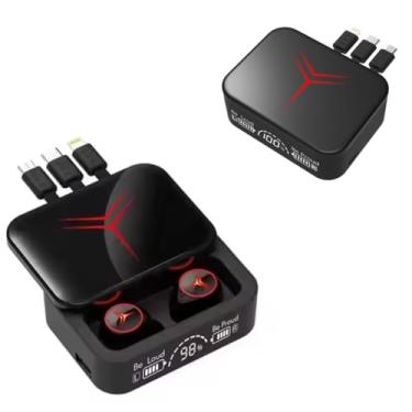 Imagem de Fone de Ouvido Bluetooth com Redução de Ruído Microfone Power Bank 2000mAh Display LED Compatível Android iOS Chamadas Musica Esportes