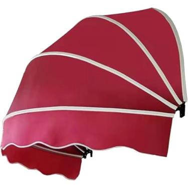 Imagem de FYLFANYAN Toldo de janela, coberturas de pátio para sombra e chuva, toldo retrátil, exterior de toldos de janela, cúpula de lona, cobertura de tecido de pátio ao ar livre, toldos para pátio