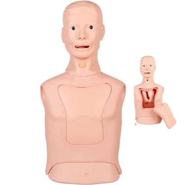 Imagem de Modelo de tubo gástrico de intubação endotraqueal meio corpo manequim para prática de enfermagem simulador de manequim tubo gástrico modelo de treinamento de alimentação nasogástrica lavagem gástrica