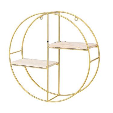 Imagem de Prateleira de parede estilo industrial escandinavo, prateleira flutuante decorativa moderna, prateleira de armazenamento de metal montada na parede, capacidade de carga 15 kg, para banheiro, quarto