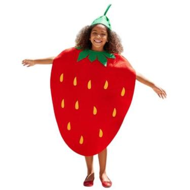 Imagem de Fantasia Infantil Morango Divertida Para Festa e Escola - - anjo da ma