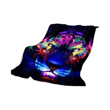 Imagem de Manta Sherpa 3D Super Macia Com Estampa De Tigre Para Primavera E Outo