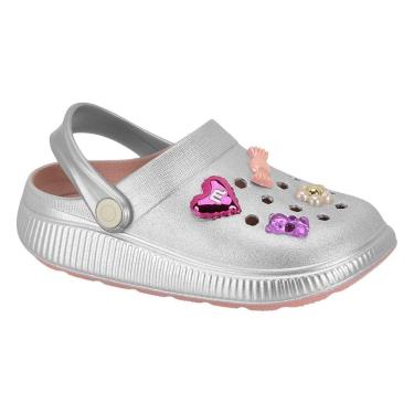 Imagem de Chinelo Infantil Menina Molekinha Com Broches Decorativos