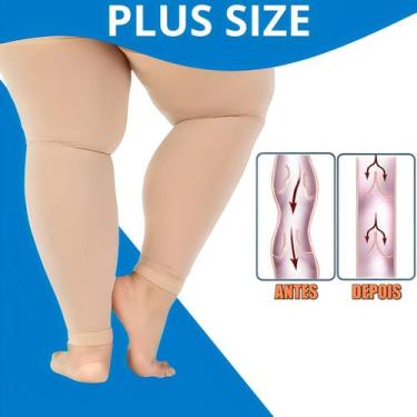 Imagem de Meia Meia Coxa com Compressão OMG SUPER CONFORT Plus Size 2030mmHg  Ex