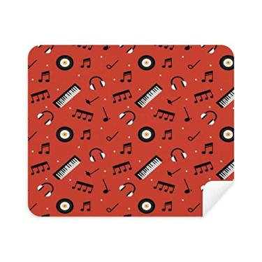 Imagem de Pano de limpeza vermelho para gravação e notas musicais, 2 peças, tecido de camurça